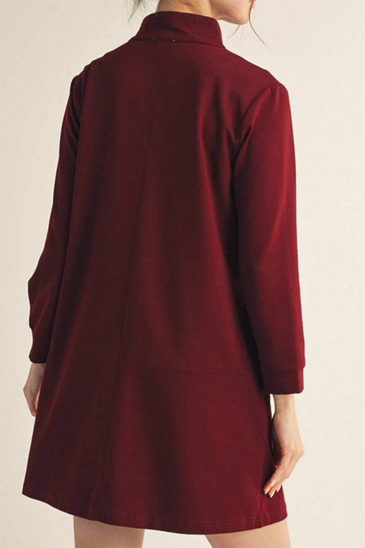 Collared Pockets Shift Dress